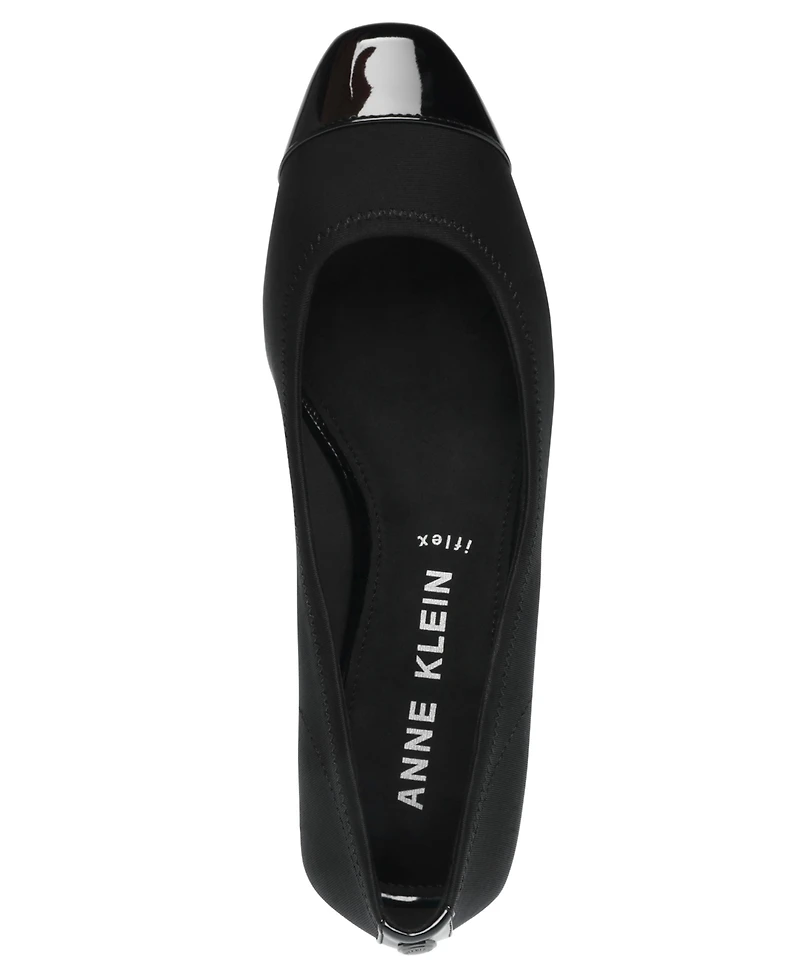 Anne Klein Women's Carlie Almond Toe Ballet Flats