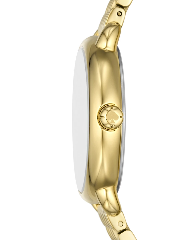 kate spade new york Women's Lily Avenue Three Hand Gold-Tone Stainless Steel Watch 34mm