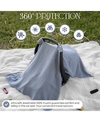 Comfy Cubs Muslin Car Seat Cover