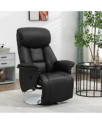 Homcom Adjustable Swivel Recliner Chair with Padded Arms