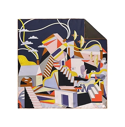 Jessie Zhao New York Double Sided Silk Scarf Of Dreamlike
