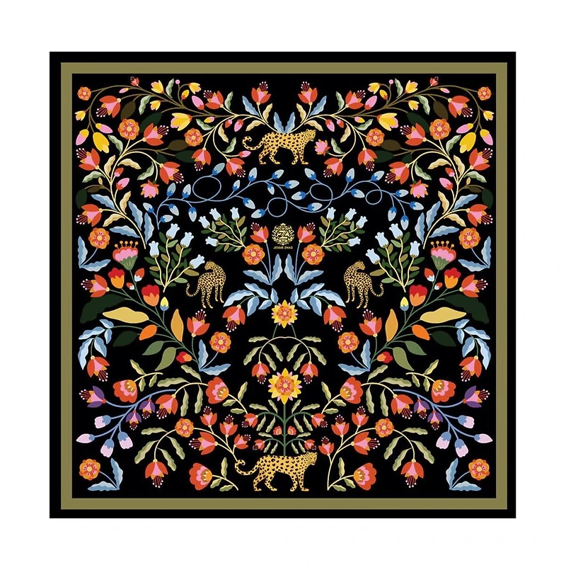 Jessie Zhao New York Double Sided Silk Scarf of Night Imagination