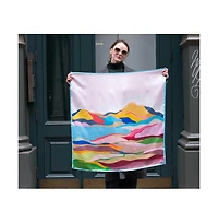 Jessie Zhao New York Double Sided Silk Scarf of Ocean Breeze