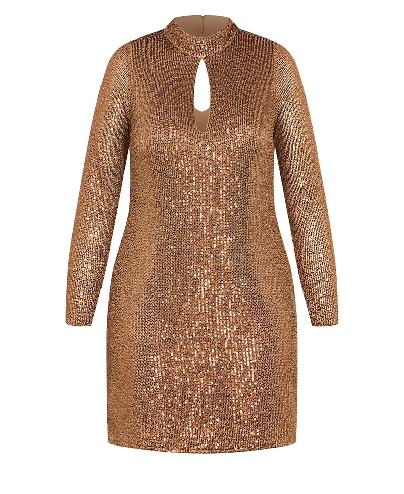 City Chic Plus Glowing Mini Dress