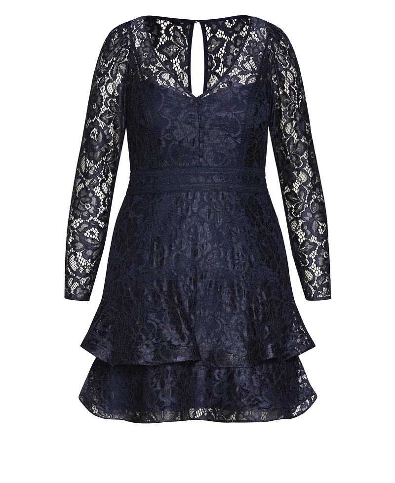 City Chic Plus Lace Lover Dress