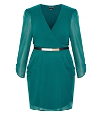 City Chic Plus Wrap Affair Dress