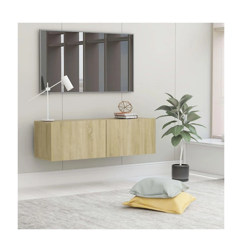 Tv Stand Sonoma Oak 39.4"x11.8"x11.8" Engineered Wood