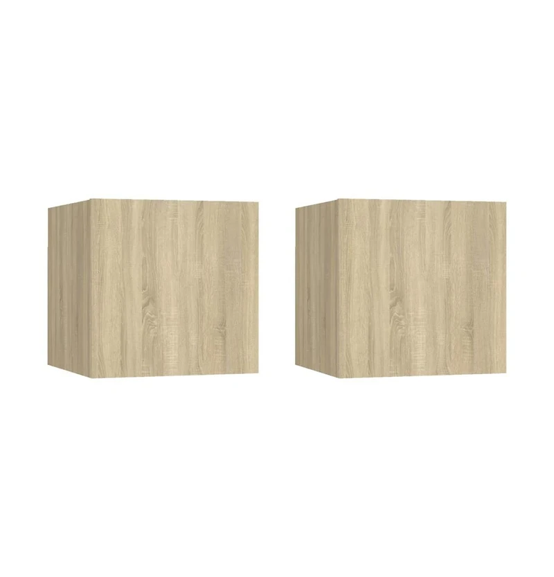 Wall Mounted Tv Stands 2 pcs Sonoma Oak 12"x11.8"x11.8"