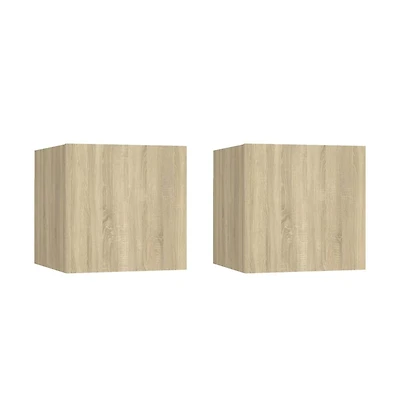 Wall Mounted Tv Stands 2 pcs Sonoma Oak 12"x11.8"x11.8"