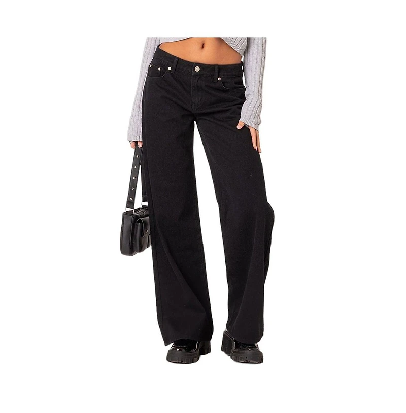 Edikted Women's Daytime low rise jeans