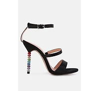 Womens Lawsuit Ankle Strap Fantasy Heel Sandals