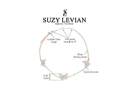 Suzy Levian Sterling Silver Cubic Zirconia Butterfly Station Bracelet