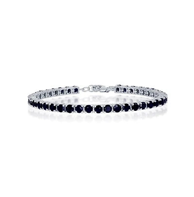Sterling Silver Gemstone Tennis Bracelet