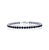 Sterling Silver Gemstone Tennis Bracelet