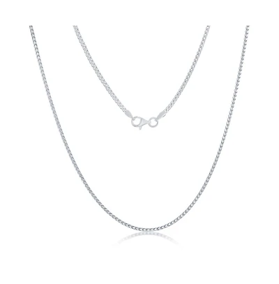 Franco Chain 1.5mm Sterling Silver or Gold Plated Over Sterling Silver 22" Necklace