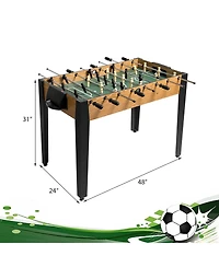 48" Competition Sized Home Recreation Wooden Foosball Table