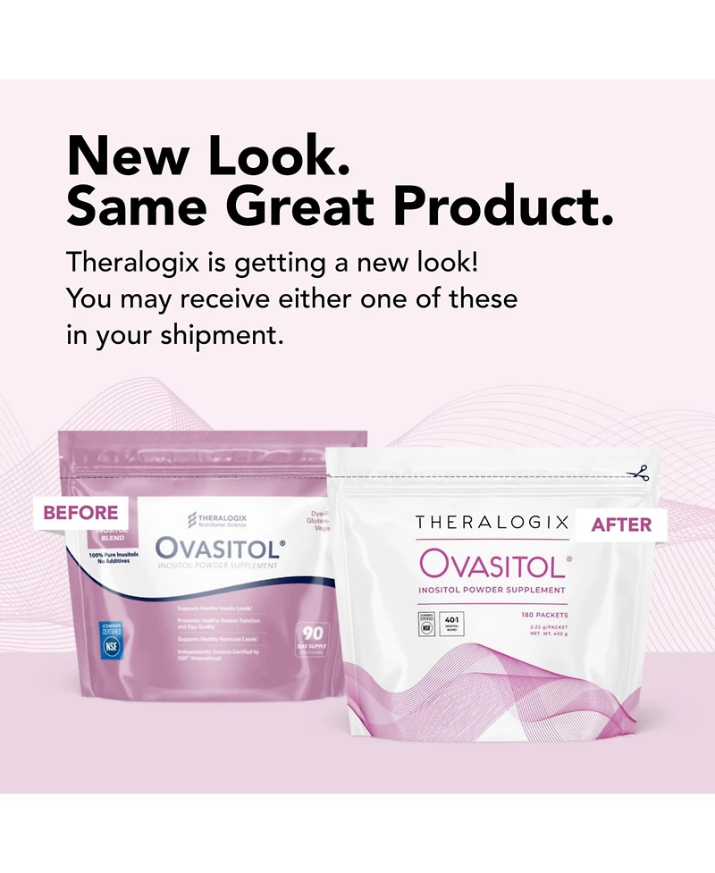 Theralogix Ovasitol Inositol Powder Packets 180 Packets (90 Days)