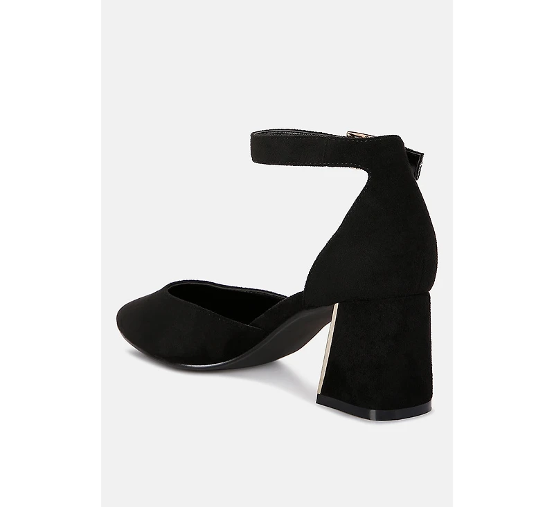 Womens rory metallic sling detail block heel sandals
