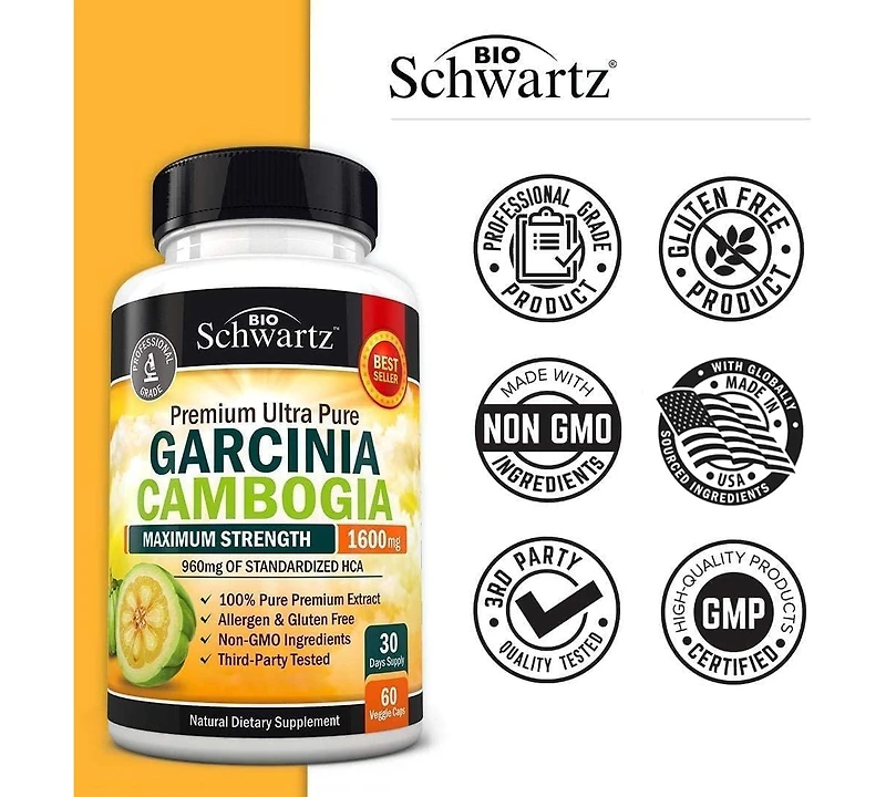 Bio Schwartz Garcinia Cambodia 1600mg 60 Capsules