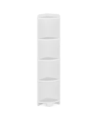 Tribe signs White Corner Shelf, Corner Storage Rack for Home Office Kitchen Bedroom