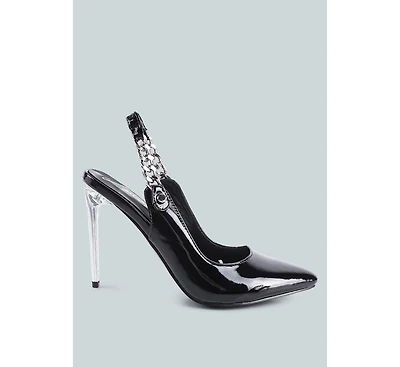 Womens Coveted Stiletto Heeled Slingback Sandals