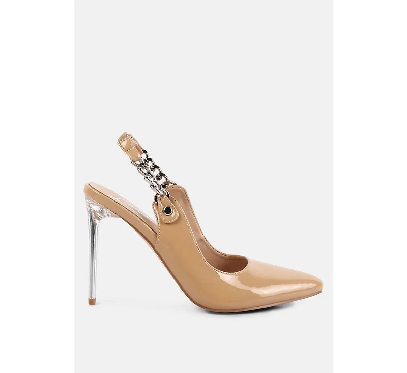 Womens Coveted Stiletto Heeled Slingback Sandals