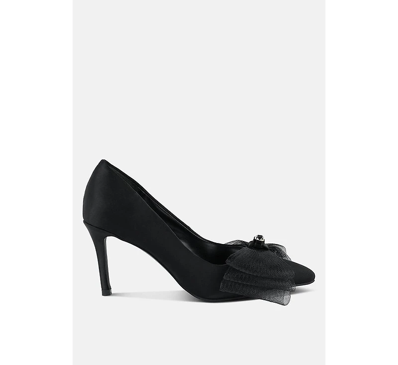 Women Odette Diamante Embellished Bow Stiletto Pumps