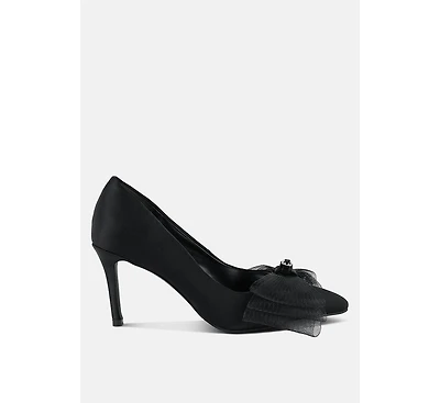 Women Odette Diamante Embellished Bow Stiletto Pumps