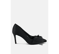 Women Odette Diamante Embellished Bow Stiletto Pumps