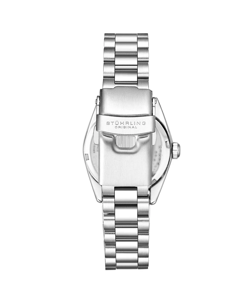 Stuhrling Lineage 3936.1 Women s Quartz Watch 31mm Stainless Steel Silver Bracelet White Mother-of-Pearl Dial Crystal Bezel