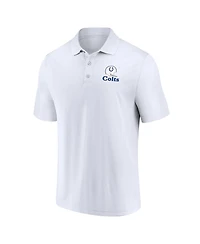 Men's Fanatics White, Royal Distressed Indianapolis Colts Throwback Two-Pack Polo Shirt Set