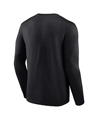 Men's Fanatics Black Oklahoma Sooners Distressed Arch Over Logo Long Sleeve T-shirt