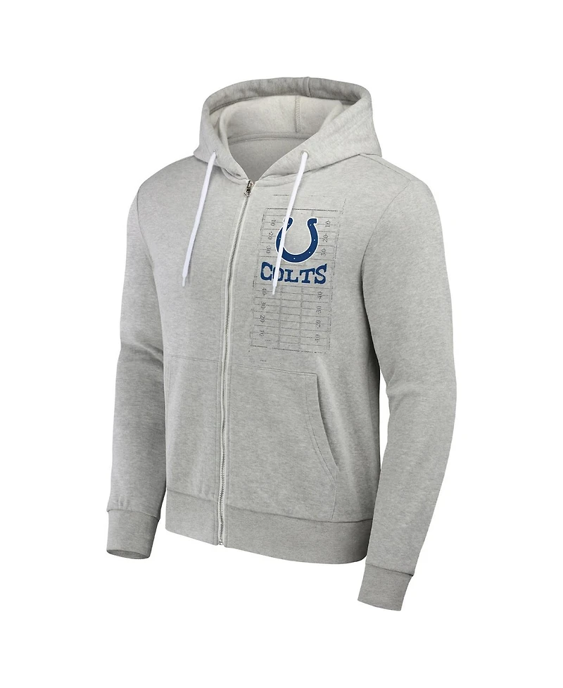 Men's Nfl x Darius Rucker Collection by Fanatics Heather Gray Indianapolis Colts Domestic Full-Zip Hoodie