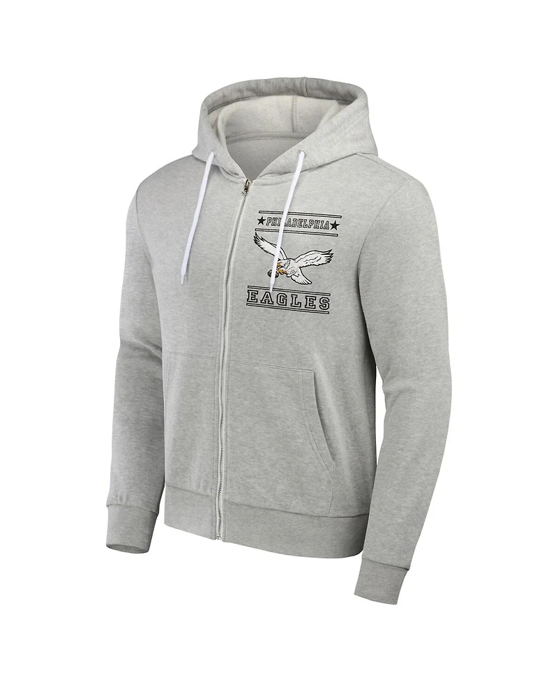 Men's Nfl x Darius Rucker Collection by Fanatics Gray Philadelphia Eagles Domestic Full-Zip Hoodie