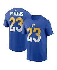 Men's Nike Kyren Williams Royal Los Angeles Rams Player Name and Number T-shirt