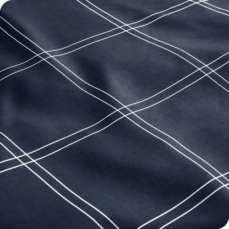 Bare Home Ultra-Soft Double Brushed Print Twin Sheet Set - Plaid