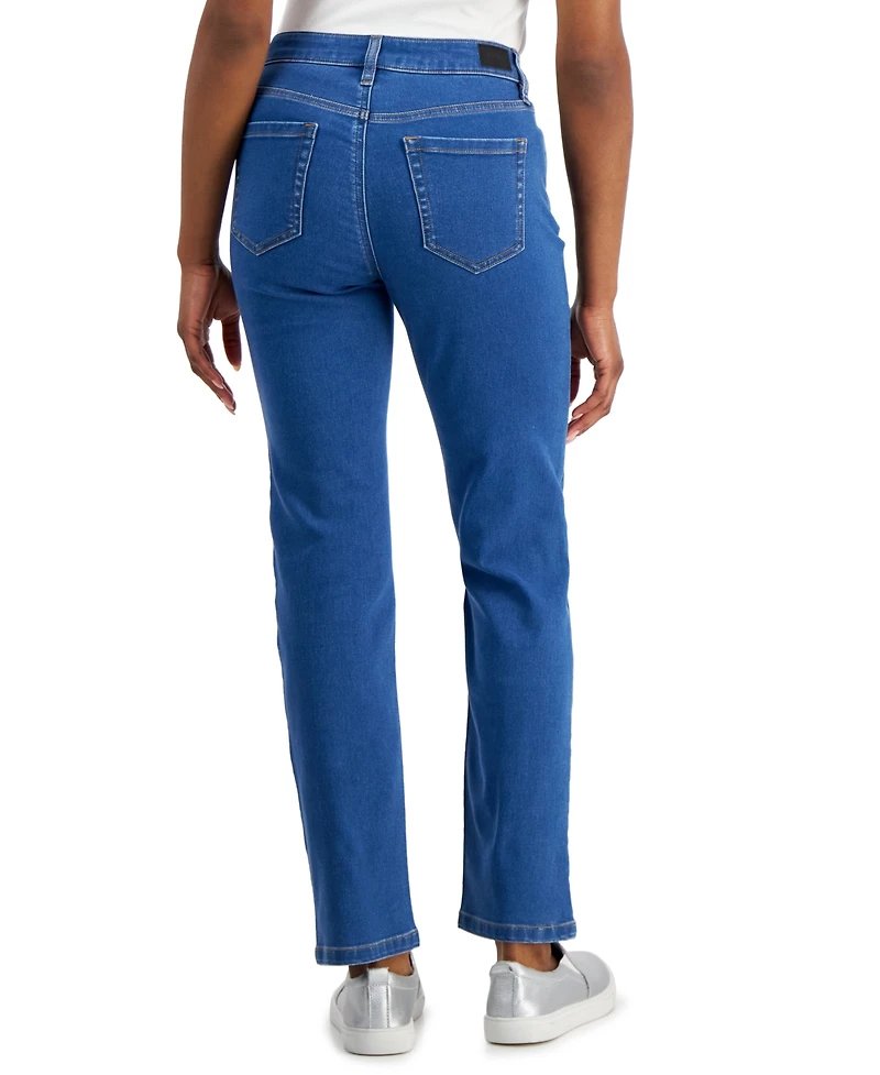 Jones New York Petite Lexington Straight-Leg Denim Jeans