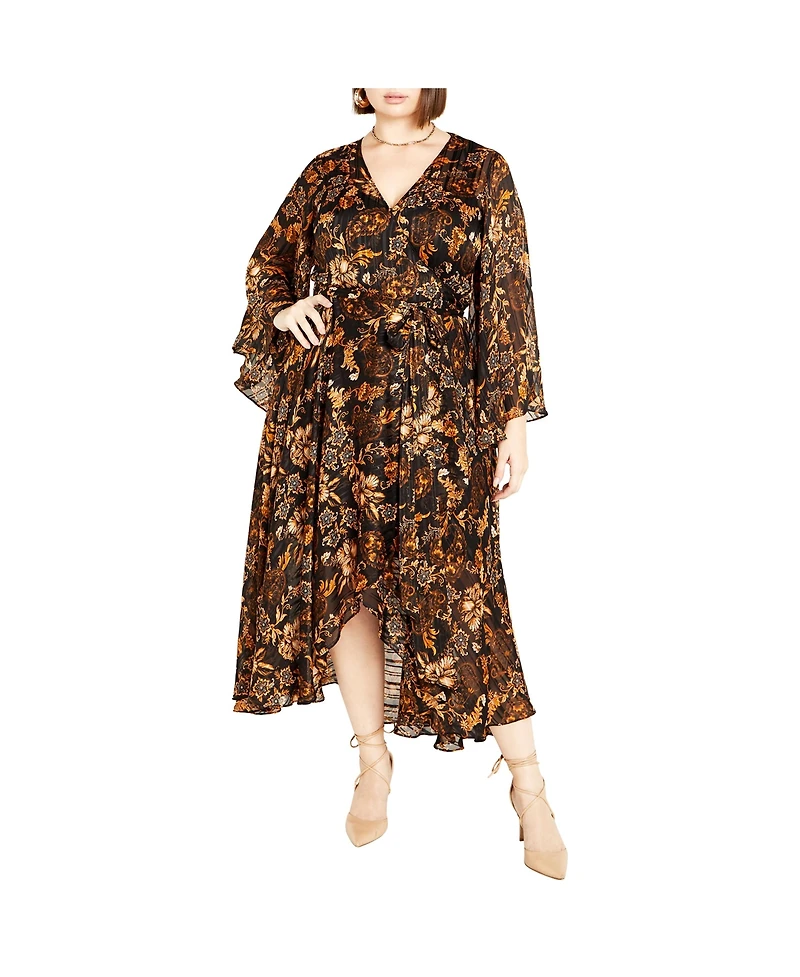 City Chic Plus Size Freya Print Dress