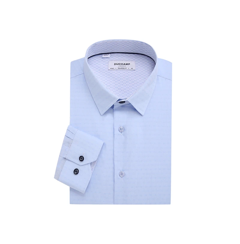 Duchamp London Men's Textured Dot Dress Shirt