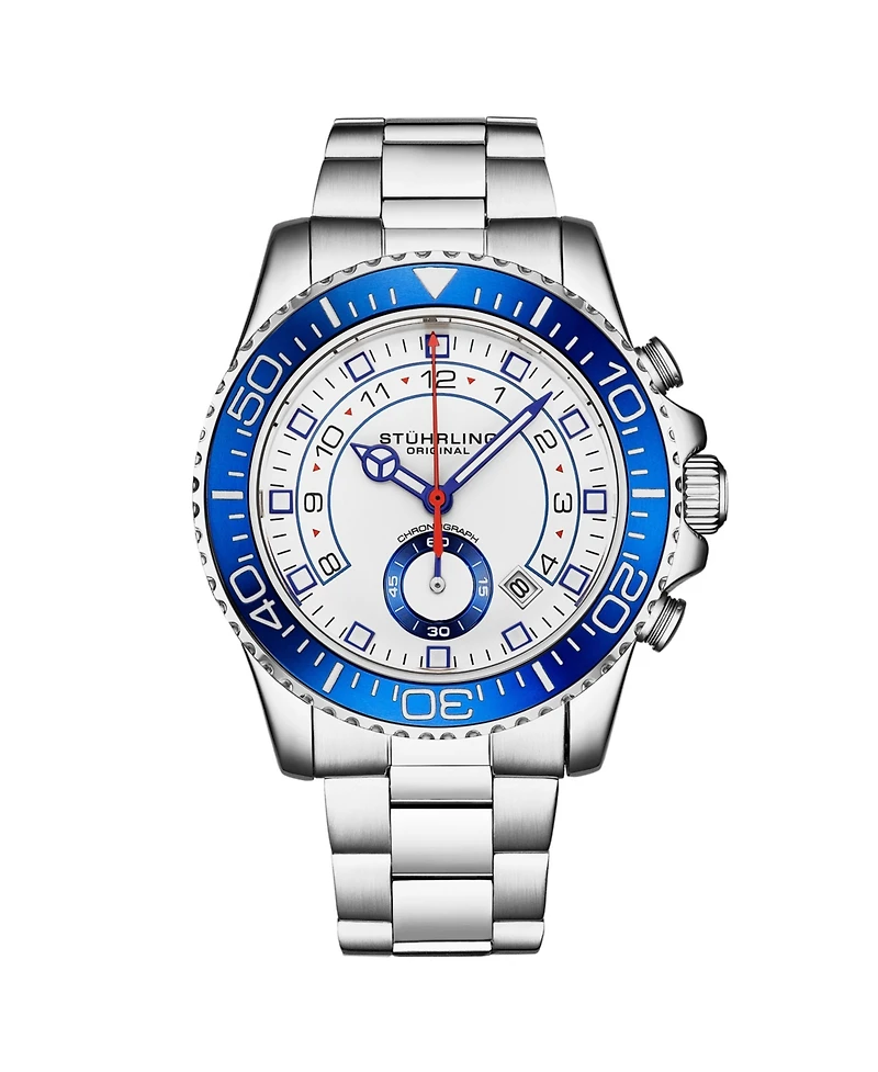 Men's Brigadier Quartz Chronograph Watch 42mm Diver With Stainless Steel Deployant Buckle