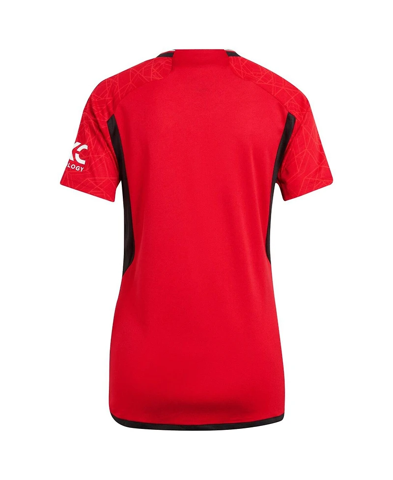 Women's adidas Red Manchester United 2023/24 Home Replica Jersey