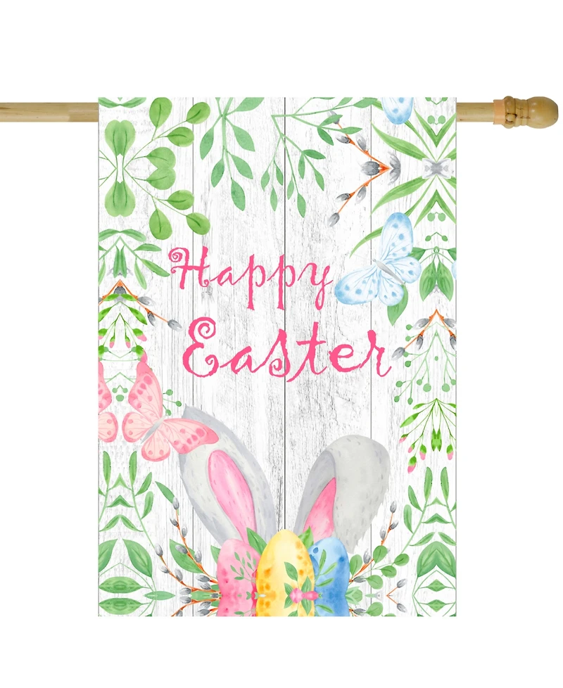 Northlight Happy Easter Rabbit Ears Outdoor House Flag 28" x 40"