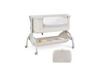 3-in-1 Baby Bassinet with Double-Lock Design and Adjustable Heights