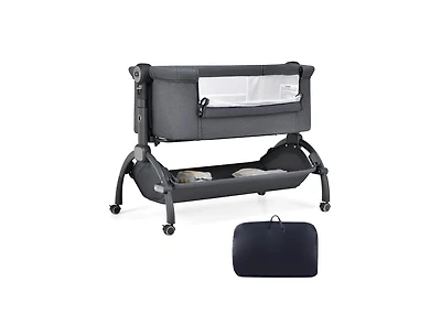 3-in-1 Baby Bassinet with Double-Lock Design and Adjustable Heights