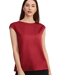 Lilysilk Women's Basic Cap Sleeves Silk Tee