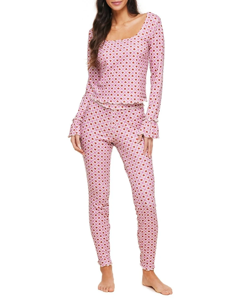 Audra Women's Pajama Long Sleeve Top & Legging Set