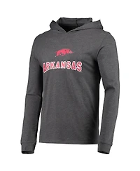 Men's Concepts Sport Cardinal, Heather Charcoal Arkansas Razorbacks Meter Long Sleeve Hoodie T-shirt and Jogger Pajama Set