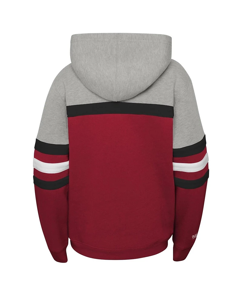 Big Boys Mitchell & Ness Crimson Alabama Tide Head Coach Hoodie