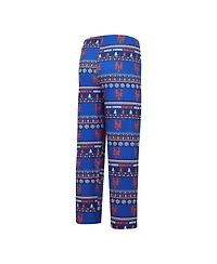 Men's Concepts Sport Royal New York Mets Knit Ugly Sweater Long Sleeve Top and Pants Set