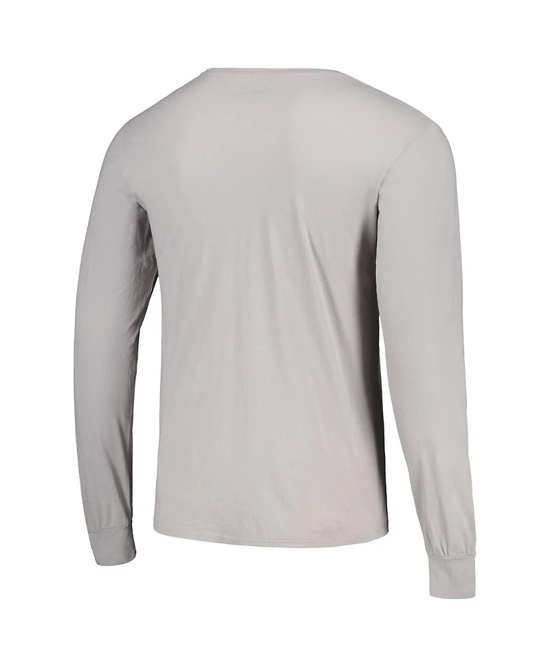 Men's Blue 84 Gray Distressed Washington Huskies Rowing The Boys in the Boat Long Sleeve T-shirt